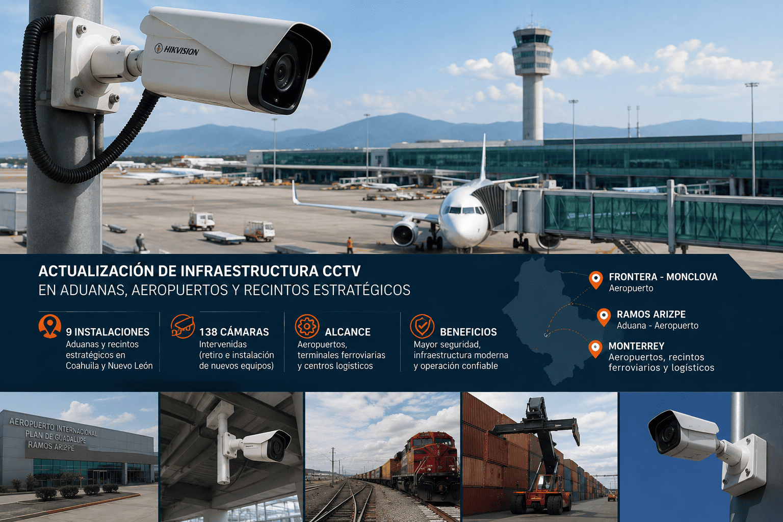 Actualización de Infraestructura CCTV en Aduanas, Aeropuertos y Recintos Estratégicos